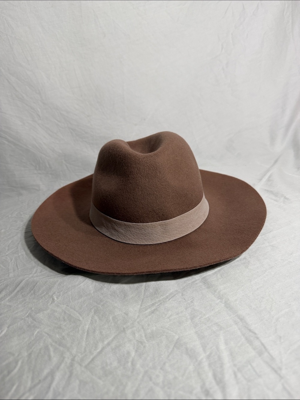 Women’s Wool Brown Wide-Brim Hat